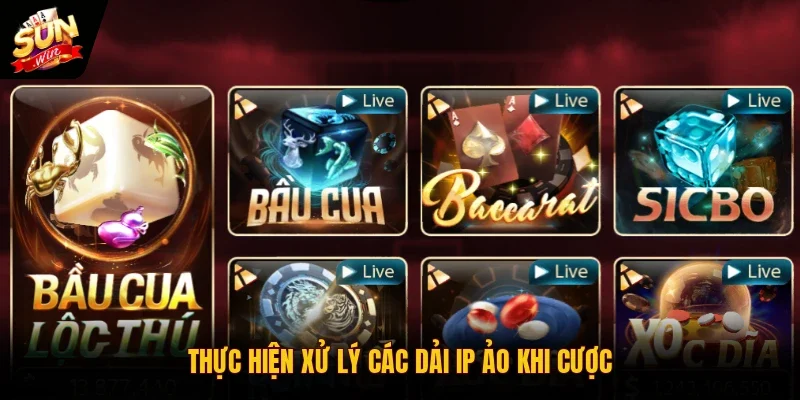 Thực hiện xử lý các dải IP ảo khi cược